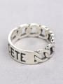 thumb Personalized Silver Letter Chain Ring 3