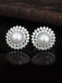 thumb 925 Silver Pearl Cluster earring 0