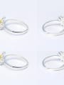 thumb S925 Silver Fashion Daisy Flower Opening Ring 2