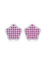 thumb Geometric Micro Pave Purple Crystal Stud Earrings 0