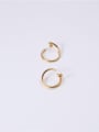 thumb Titanium With Gold Plated Simplistic Geometric Hoop Earrings 4