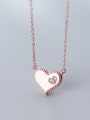 thumb 925 Sterling Silver With Silver Plated Personality Heart Necklaces 4