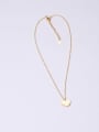 thumb Titanium With Gold Plated Simplistic Heart Monogram Necklaces 3