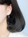thumb All-match Star And Feather Shaped Asymmetric Silver Line Earrings 1
