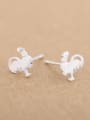 thumb Personalized Rooster Silver stud Earring 2