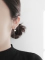 thumb Fashion Freshwater Pearl White Zircon Stud Earrings 1