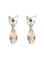 thumb Fashion Water Drop Butterfly austrian Crystals Alloy Stud Earrings 0