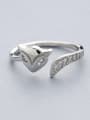 thumb Personalized Little Fox Cubic Zirconias 925 Silver Opening Ring 2