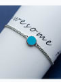 thumb Pure blue synthetic Blue Turquoise round Bracelet 1