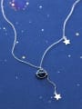 thumb 925 Sterling Silver With Platinum Plated Fashion Star Necklaces 2