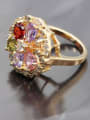 thumb Gold Plated Colorful Zircons Statement Ring 1