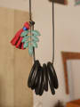 thumb VintageCircles Leaf Shaped Tassel Necklace 0