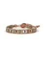 thumb Rectangle Stones Woven Handmade Fashion Bracelet 0