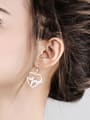 thumb Simple Hollow Heart shaped Copper Earrings 1