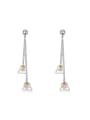 thumb Simple Little Hollow Triangles Cubic austrian Crystals Drop Earrings 0