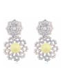 thumb Exaggerated Imitation Pearls Tiny Cubic Crystals-covered Alloy Stud Earrings 2