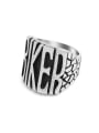 thumb Titanium Monogram Statement Ring 0