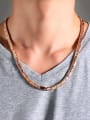 thumb Exquisite Rose Gold Plated Geometric Shaped Titanium Necklace 1