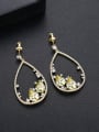 thumb Copper inlaid AAA cubic zirconia  Water-Drop bling bling Stud earring 0