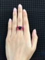 thumb Hot Pink Plated Black Stones Party Ring 1