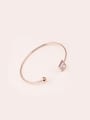 thumb Rose Gold Plated Simple Style Opening Bangle 0