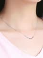 thumb Simple Solid Triangle Silver Necklace 1