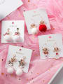 thumb Alloy With Rose Gold Plated Cute Irregular  Christmas Ornament Drop Earrings 1