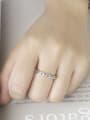 thumb Personalized Simple Chain Silver Opening Ring 1