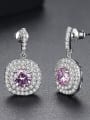 thumb Micro AAA zircon exquisite  Bling-bling earrings multiple colors available 4