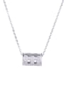 thumb Copper With Cubic Zirconia Fashion Geometric Necklaces 3