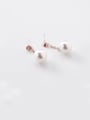 thumb Alloy With Rose Gold Plated Simplistic Round Drop Earrings 1
