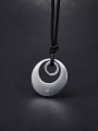 thumb Artificial Leather Round Shaped Titanium Necklace 1