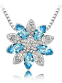 thumb Fashion austrian Crystals Flowery Pendant Alloy Necklace 1