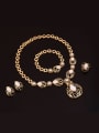 thumb Alloy Imitation-gold Plated Vintage style Rhinestones Water Drop shaped Four Pieces Jewelry Set 1