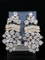 thumb Exaggerated Glass Rhinestones Two Pieces Jewelry Set 2