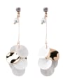thumb Alloy With Rose Gold Plated Trendy Shell  Round Piece Drop Earrings 0