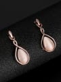 thumb 2018 Alloy Rose Gold Plated Fashion Artificial Stones Water Drop shaped Two Pieces Jewelry Set 2