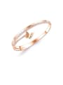 thumb Stainless Steel With Rose Gold Plated Simplistic Butterfly Bangles 0