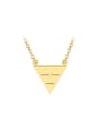 thumb Elegant 18K Gold Plated Triangle Shaped Necklace 0