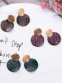 thumb Alloy With Gold Plated Fashion Round Leopard  Stud Earrings 0