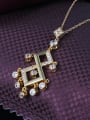 thumb All-match 18K Gold Plated Number Eight Shaped Zircon Necklace 1