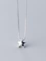 thumb 925 Sterling Silver With Silver Plated Simplistic Five-pointed Star Necklaces 0
