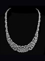 thumb Copper inlaid 3A zircon luxurious glittering Bridal Necklace 0