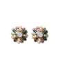 thumb Alloy With Rose Gold Plated Vintage Flower Stud Earrings 0