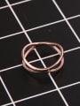 thumb Double Bending lines Temperament Ring 1