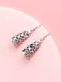 thumb Vintage Holow Geometric Shaped S925 Silver Drop Earrings 0