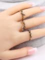 thumb Personalized Retro style Antique Gold Plated Midi Ring Set 1