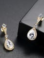thumb Copper inlaid AAA zircon drop-shaped earrings 1