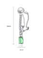 thumb AAA zircon Pearl Earring emerald Earrings 4