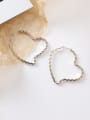 thumb Alloy With Gold Plated Simplistic  Hollow Heart Hoop Earrings 1
